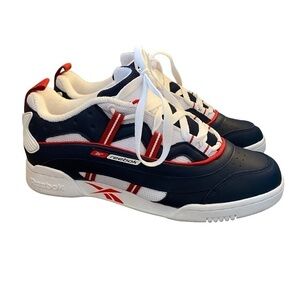 Reebok Workout Plus Rc 1.0 FW2557 Blue Leather Sneakers Shoes Men’s 8.5
